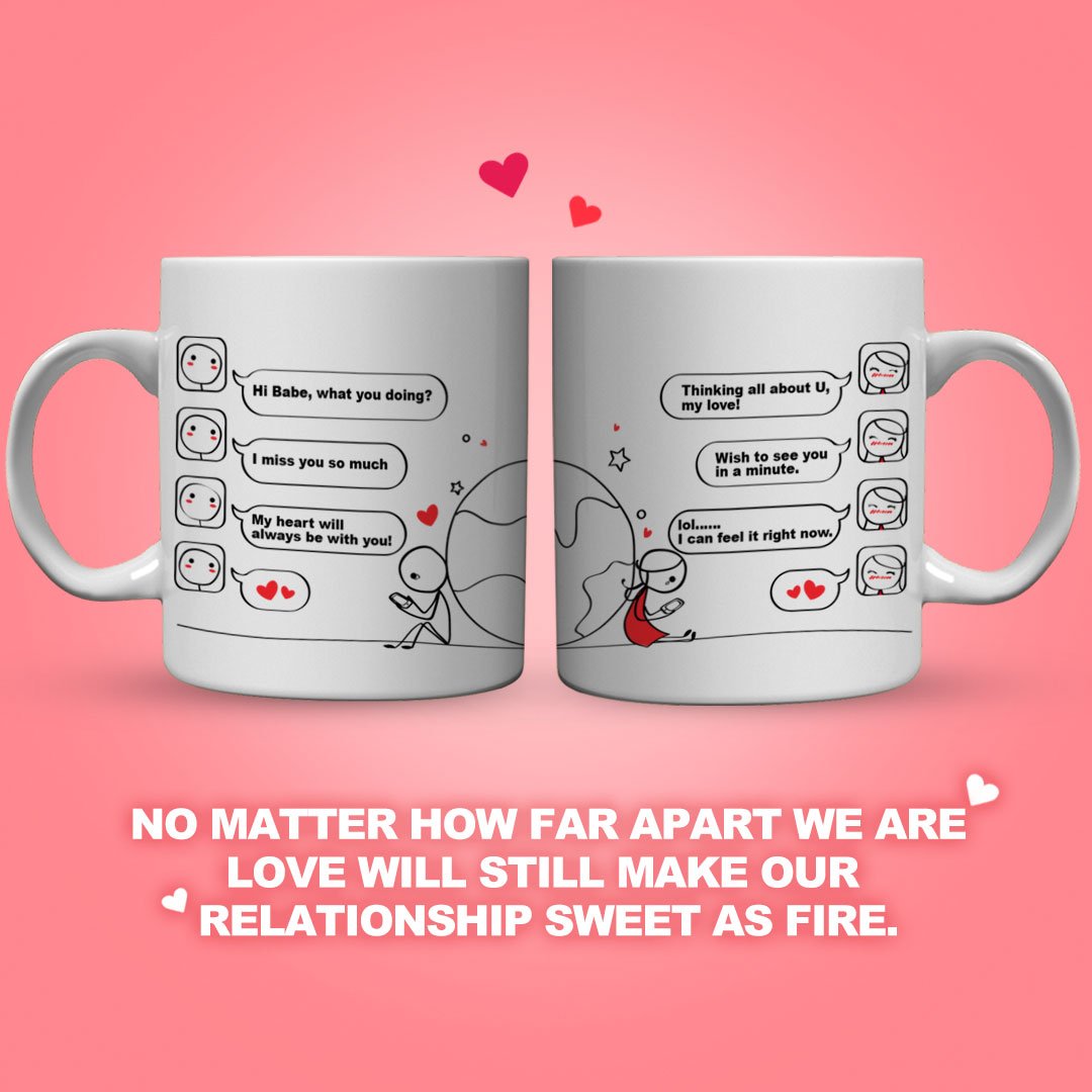 Mug /tasse couple personnalisé - avec votre texte - LETZHUG